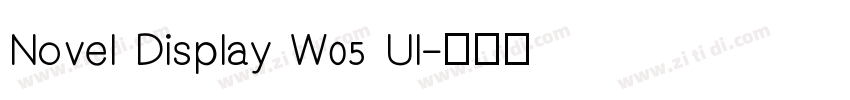 Novel Display W05 Ul字体转换